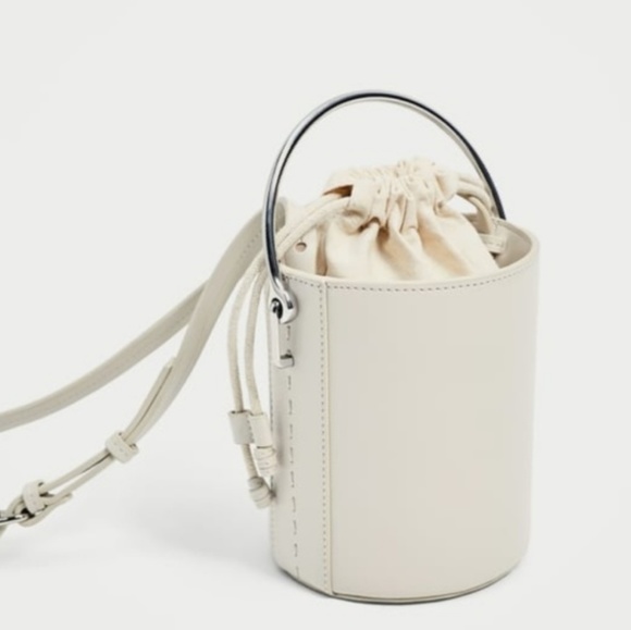 Zara Handbags - Zara Cream Bucket Bag